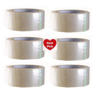 Carton Sealing Tape (6 Pack) 110 Yards 2 Mil 330 ft Clear Shipping Packing Tape